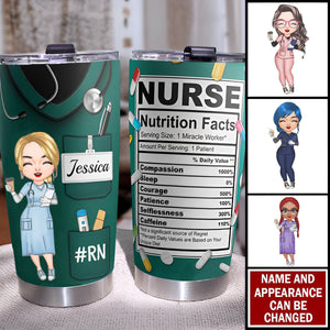 Nurse Nutrition Facts New Version - Personalized Tumbler Cup - Perfect Gift For Nurse