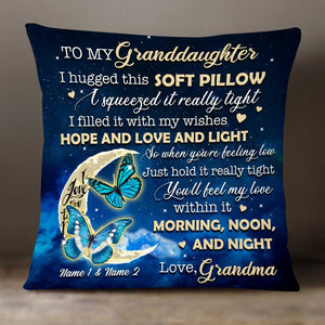 Personalized Mom Grandma Daughter Granddaughter Son Grandson Butterfly Pillowcase