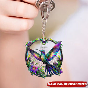 Beatiful Hummingbird - Personalized Acrylic Keychain