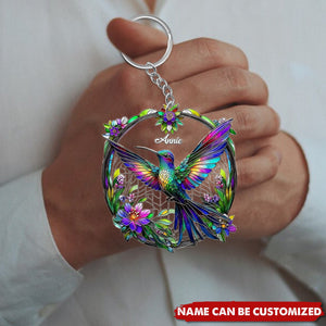 Beatiful Hummingbird - Personalized Acrylic Keychain