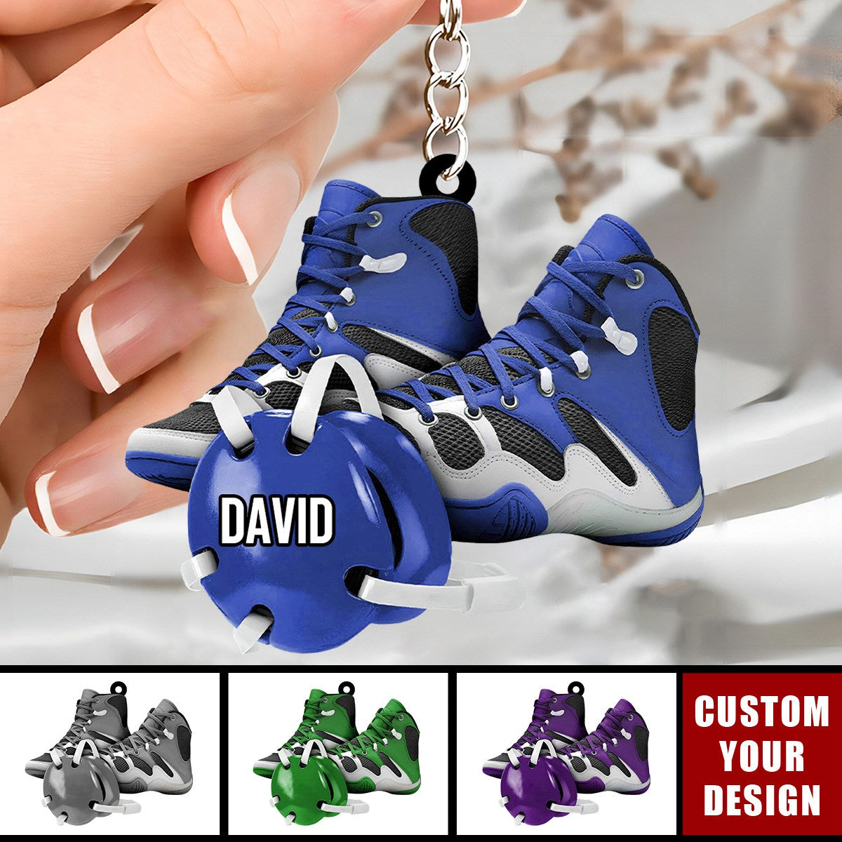 Custom Wrestling Keychain - Personalized Wrestling Keychain