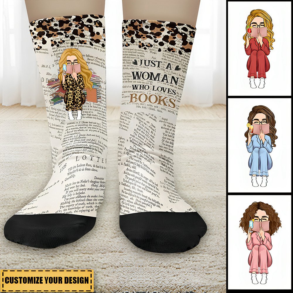 These Are My Reading Socks - Personalized Crew Socks