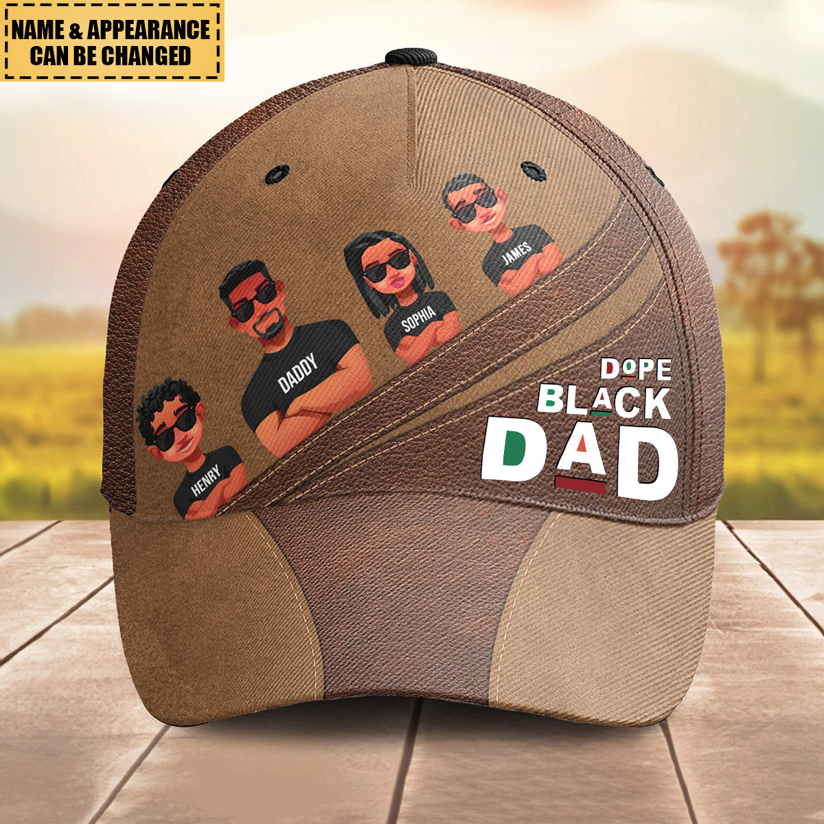 Dope Black Dad - Personalized Classic Cap