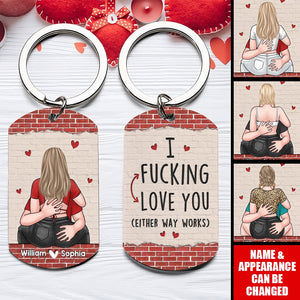 My Favorite Love Story Is Ours - Couple Personalized Custom Keychain - Gift For Husband Wife, Anniversary