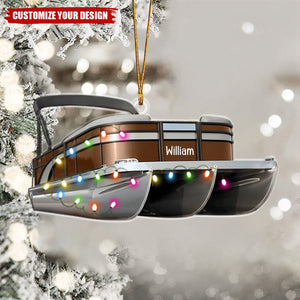 Christmas Gift For Loved Ones - Personalized Pontoon Christmas Ornament