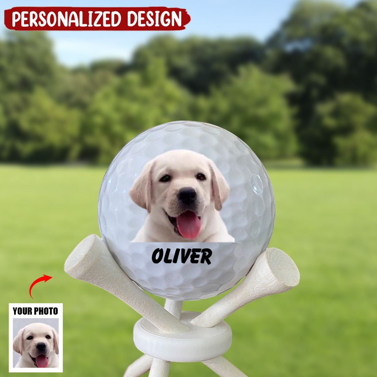 Personalized Dog Face Golf Balls: Father's Day gift for Dog Lovers and Golf Enthusiasts - Perfect Gift for Pet Owners, Golfers, and Dog Dads