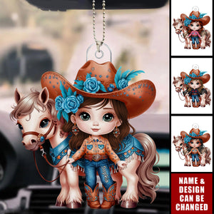 Equestrian Girl - Personalized Acrylic Car Ornament