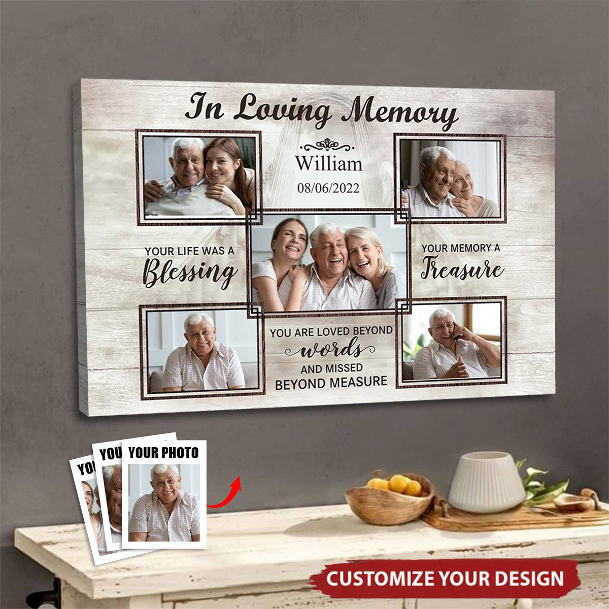 Memorial Photo Gift Ideas Personalized In Loving Memory Gifts Custom Canvas