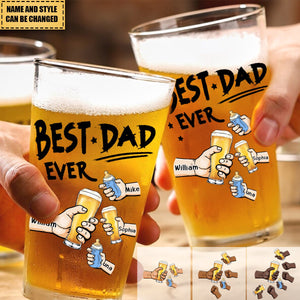 Best Dad Ever - Personalized Beer Glass