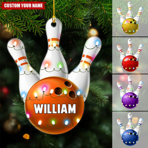 Personalized Bowling Ball Ornaments, Gifts Sports Christmas Ornaments, Bowling Player Gifts Bowling Team Gifts Bowling Christmas