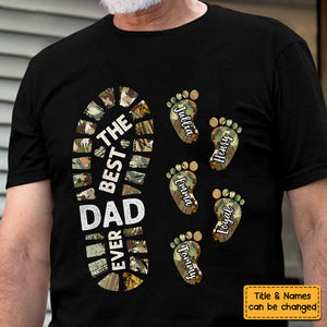 Gift For Father For Dad Foot Print Shirt