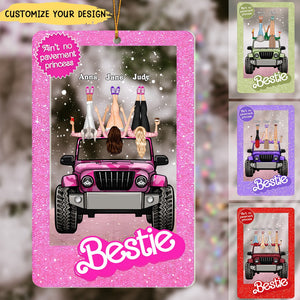 Bestie Ornament, Drinking Off-road, Custom Ornament, Friendship Christmas Gift