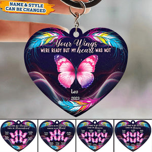 The Moment Your Heart Stopped Mine Changed Forever - Personalized Heart Keychain