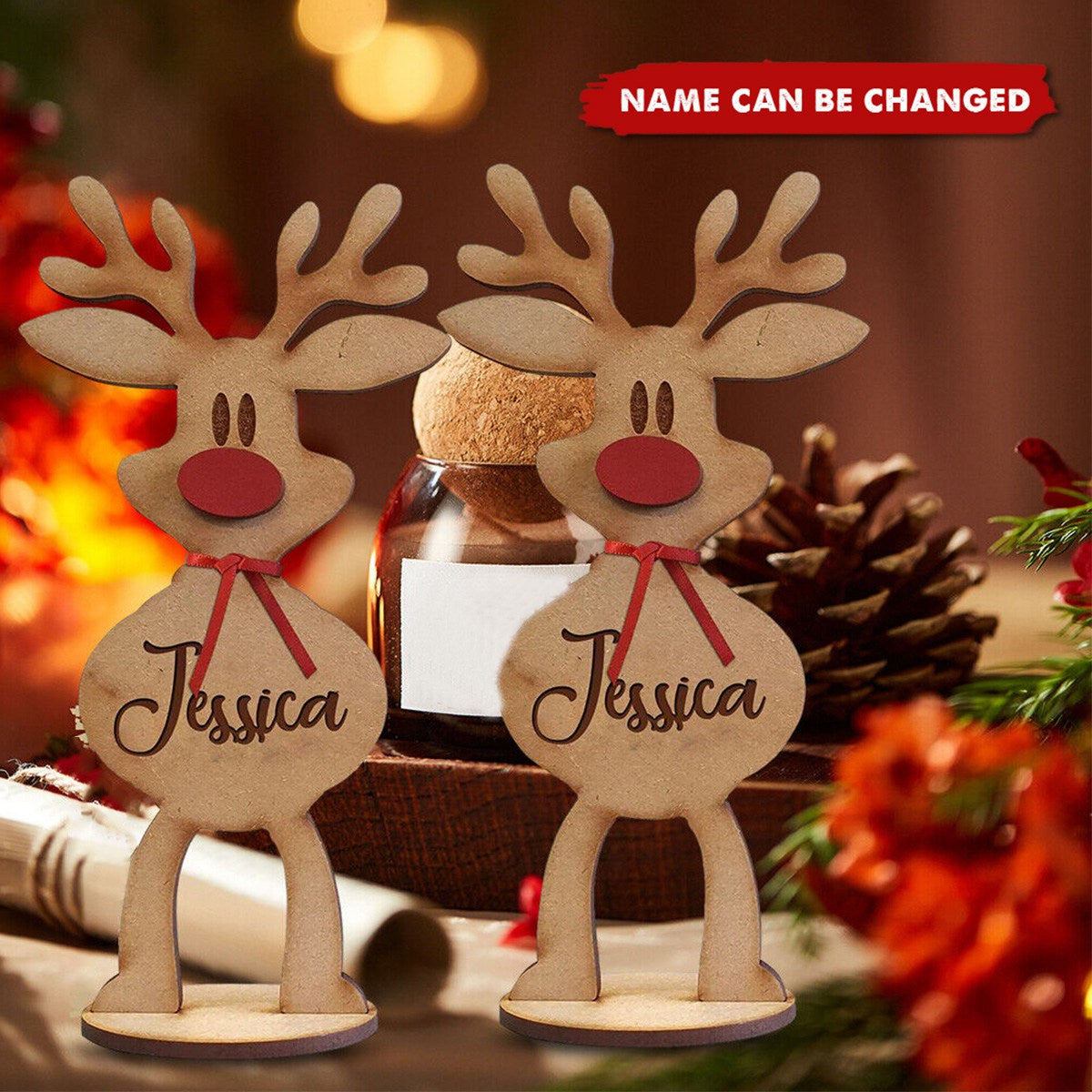 Christmas Is Where Cutest Reindeer Of All - Personalized Custom Reindeer Christmas Place Names