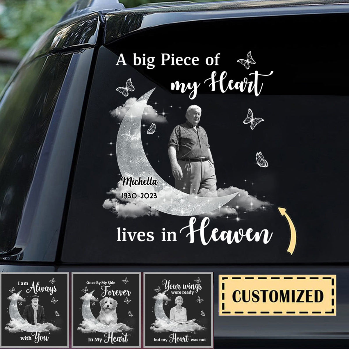 Personalized We Miss You Photo Memorial Decal