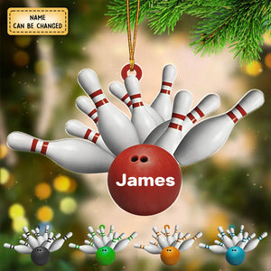 Personalized Bowling Christmas Ornament For Bowler