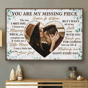 You Are My Missing Piece Couple Custom Photo Personalized Poster