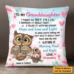 Gift For Granddaughter Owl Pillow