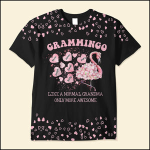 Peronalized T-shirt for Grandma Mimimingo Flamingo Design