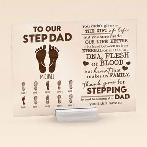 To Our Step Dad - Personalized Acrylic Plaque - Gift For Dad