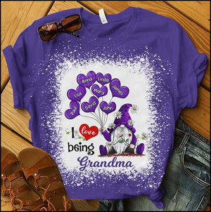 Colorful Dwarf Grandma Mom Balloon Heart Kids Personalized 3D T-shirt