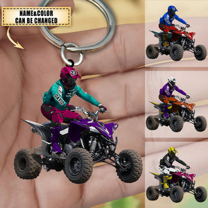 MOTORBIKE LOVERS -Personalize Motocross Biker Keychain