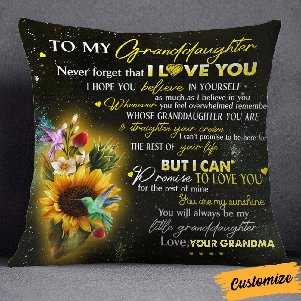 Gift For Granddaughter Pillow Case, You Are My Sunshine - Love From Grandma & Grandpa