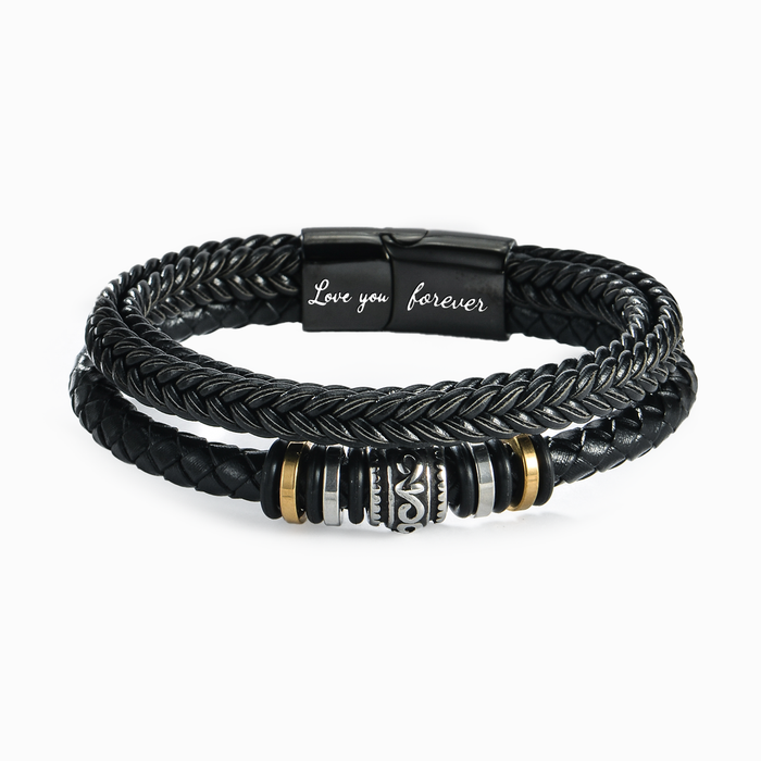 To My Beloved Husband Gift from Wife - Vegan Leather Bracelet for Birthday  X-mas | eBay