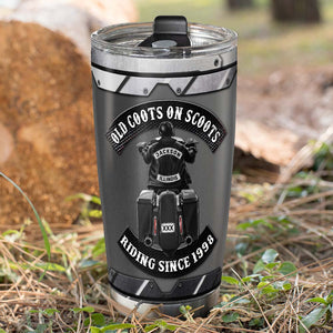 Bikers Don't Go Grey We Turn Chrome, Biker Personalized Tumbler