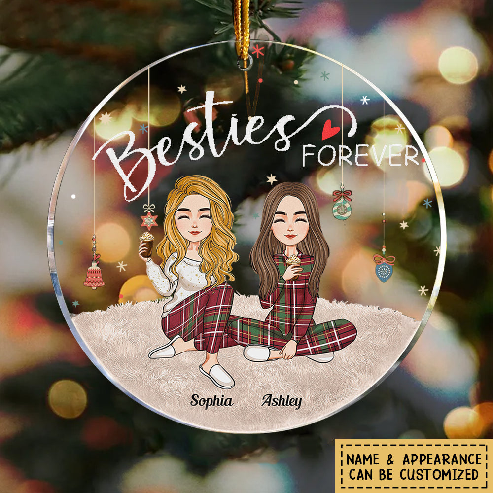 Besties Forever Personalized Christmas Ornament Gifts