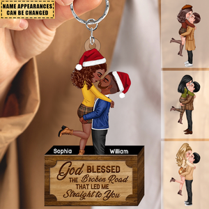 For The Best Partner Personalized Couple Keychain