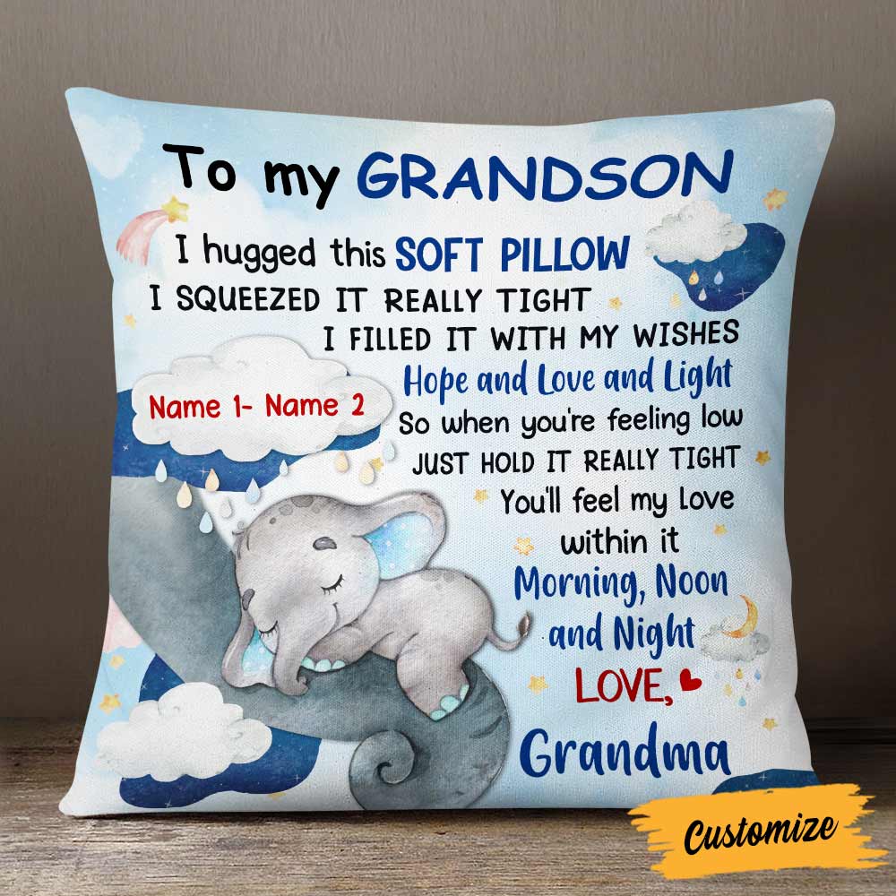 Sending Hugs Personalized 18-inch Throw Pillow