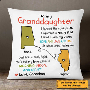 Long Distance Drawing Hug This Pillow