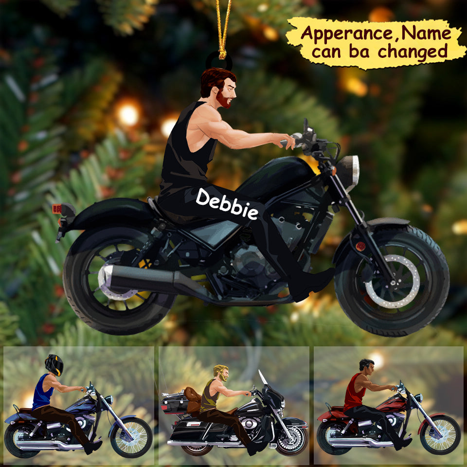 Personalized Riding Motorcycle Flat Ornament-Best Gift For Bikers