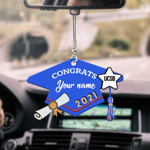 Personalized Acrylic Ornament Cap Congrats Grad