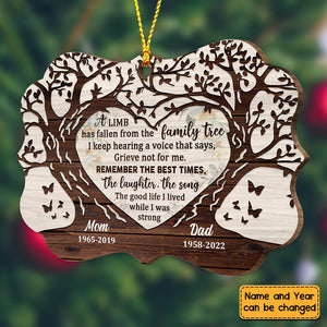 Memo Heart Tree A Limb Has Fall Acrylic Ornament Christmas Ornament