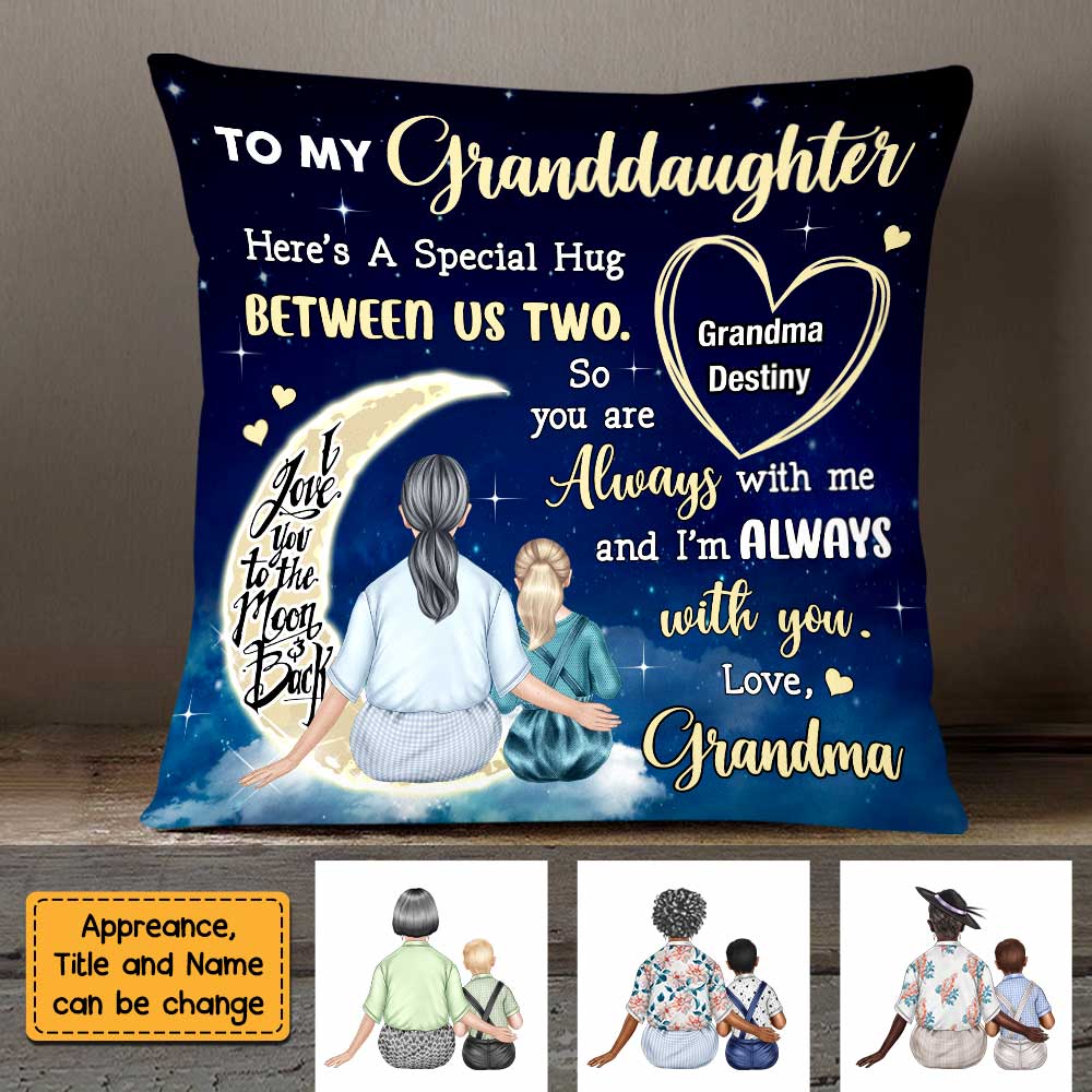 Granddaughter Always With You Hug Pillow - youkoll