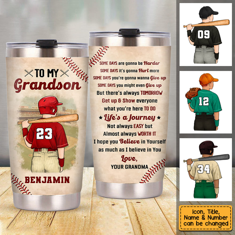 Gift For Baseball Boy Steel Tumbler