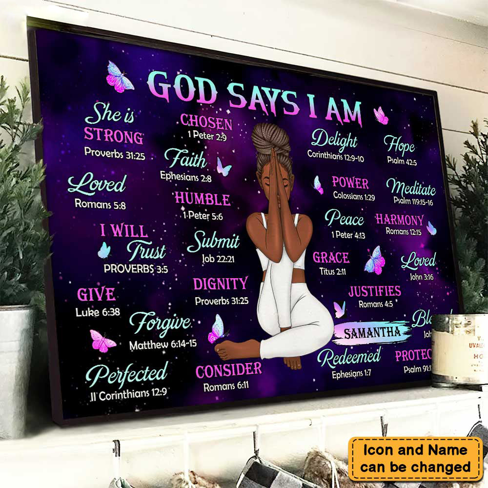 Daughter God Says I Am Bible Verses Poster - youkoll