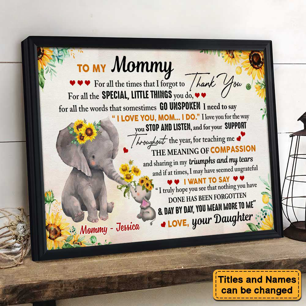 To My Mom I Love You Poster