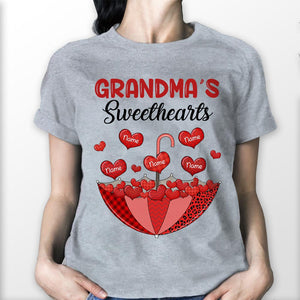 Grandma's Sweethearts Umbrella With Hearts Personalized Shirt