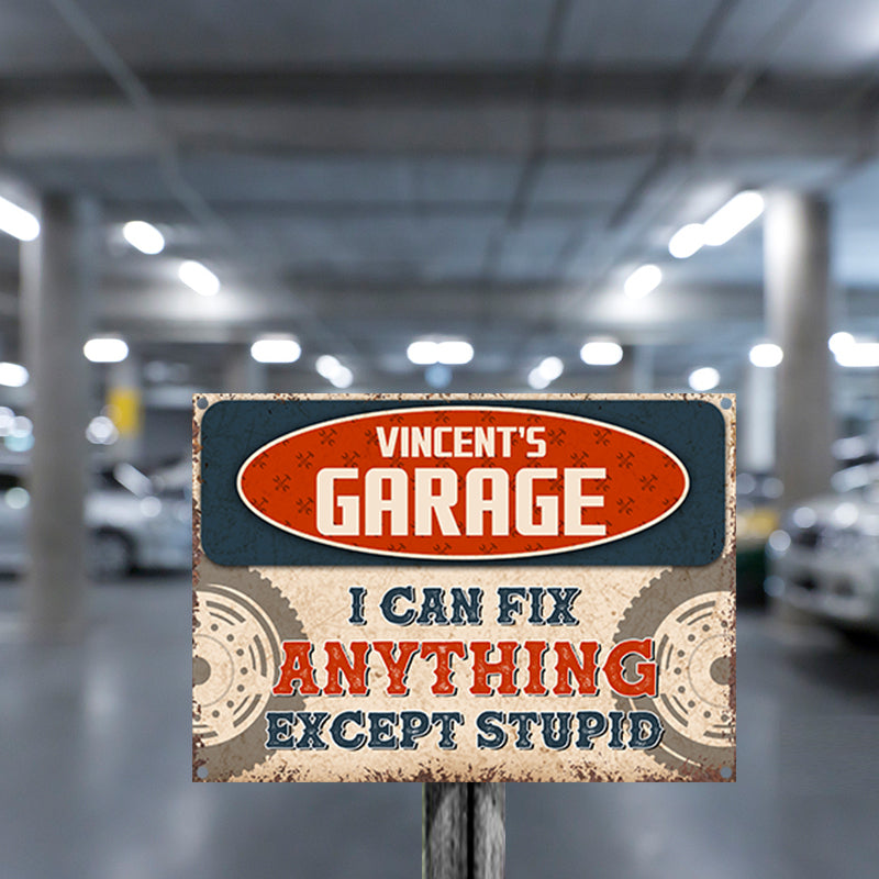 Garage Sign Personalized Dad's Garage Decor Vintage Garage Wall Decor  Mechanic Gift for Men Custom Garage Name Sign Workshop Sign 