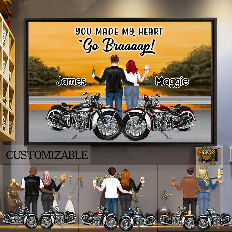 No Road Is Too Long When You Have Good Company - Personalized Poster For Couples, Motorcycle Lovers