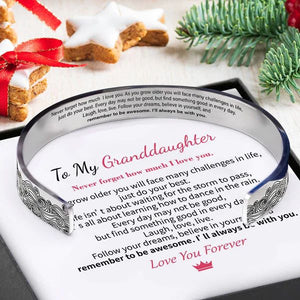 To My Granddaughter - I Will Always Be With You - Cuff Bracelet