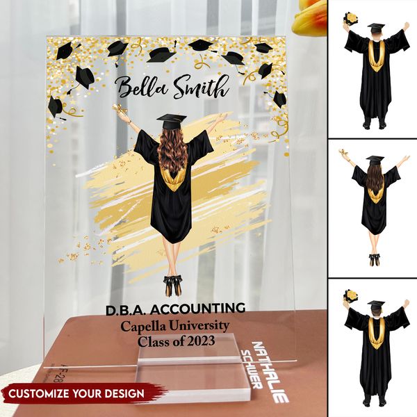 Graduation Celebration - Personalized Acrylic Plaque For Senior Graduation