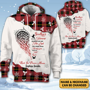 Personalized Goodbyes Are Not Forever Until We Meet Again Forever In Our Hearts Memorial All Over Print Hoodie
