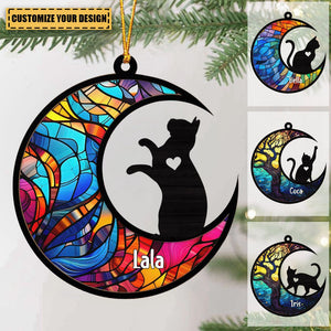 With Best Pet - Cat Version - Personalized Suncatcher Ornament