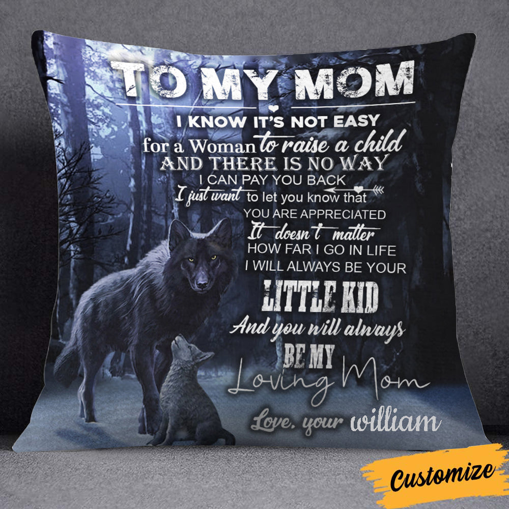 Gift For Mother Pillow Case, To My Mom I Know It's Not Easy - Love From Kids