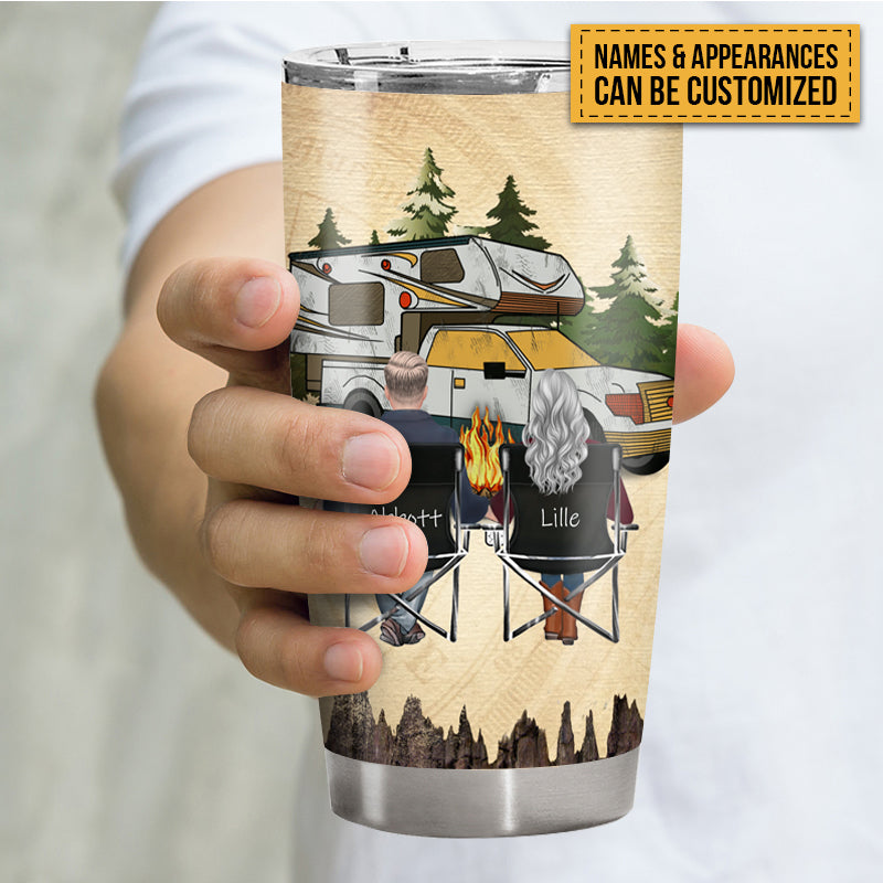 Personalized Tumbler, Camping Partners - Family, Gift For Campers