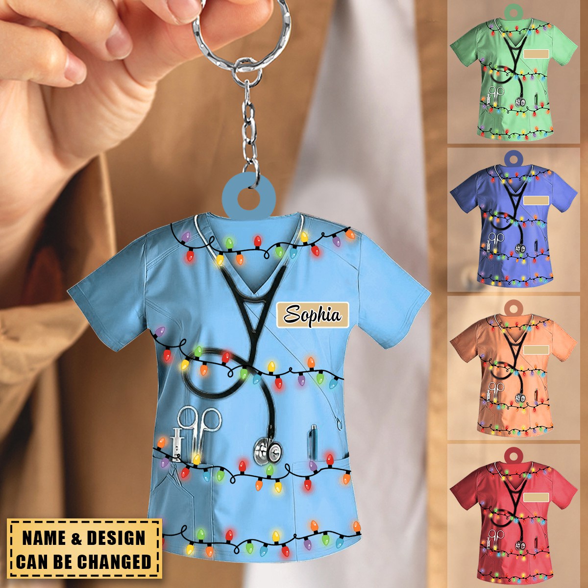 Personalized Nurse Scrubs - Gift For Nurse Acrylic Keychain